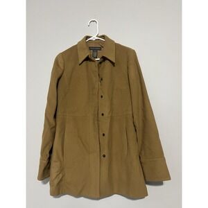 Banana Republic Premium Lambswool & Cashmere Button Up Tan Jacket Women's Size S